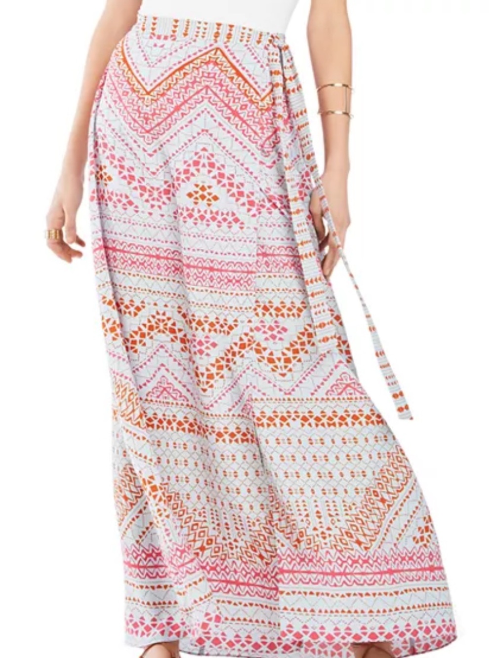 BCBGMaxAzria Aviva Maxi Wrap Skirt